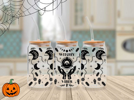 Witchy Vibes - 16oz Frosted Glass Can