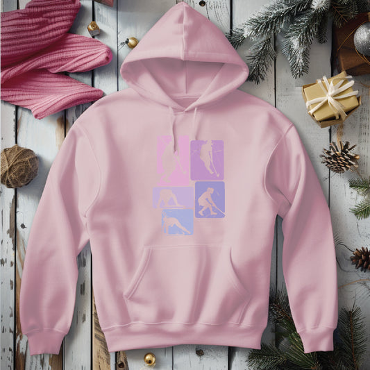 Pastel Hockey Silhouettes Hoodie & Crewneck Sweater